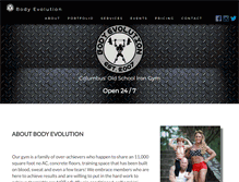 Tablet Screenshot of bodyevolutioncolumbus.com